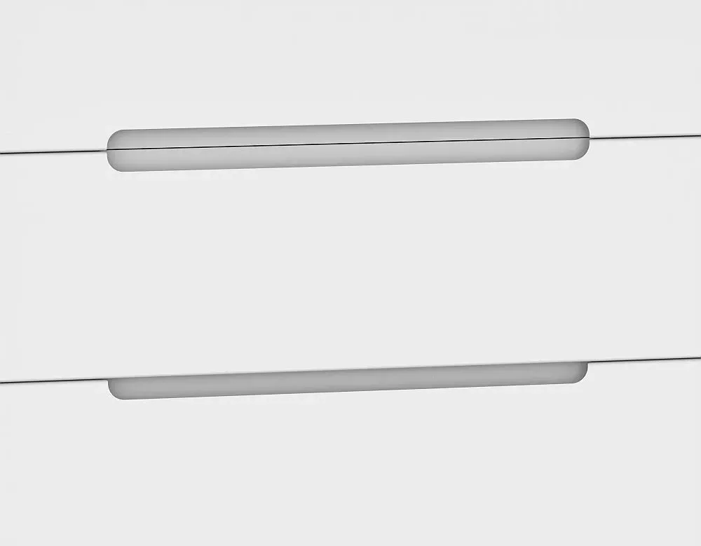 Monaco 3 Drawer Deep Midi Chest - White, Oak Effect