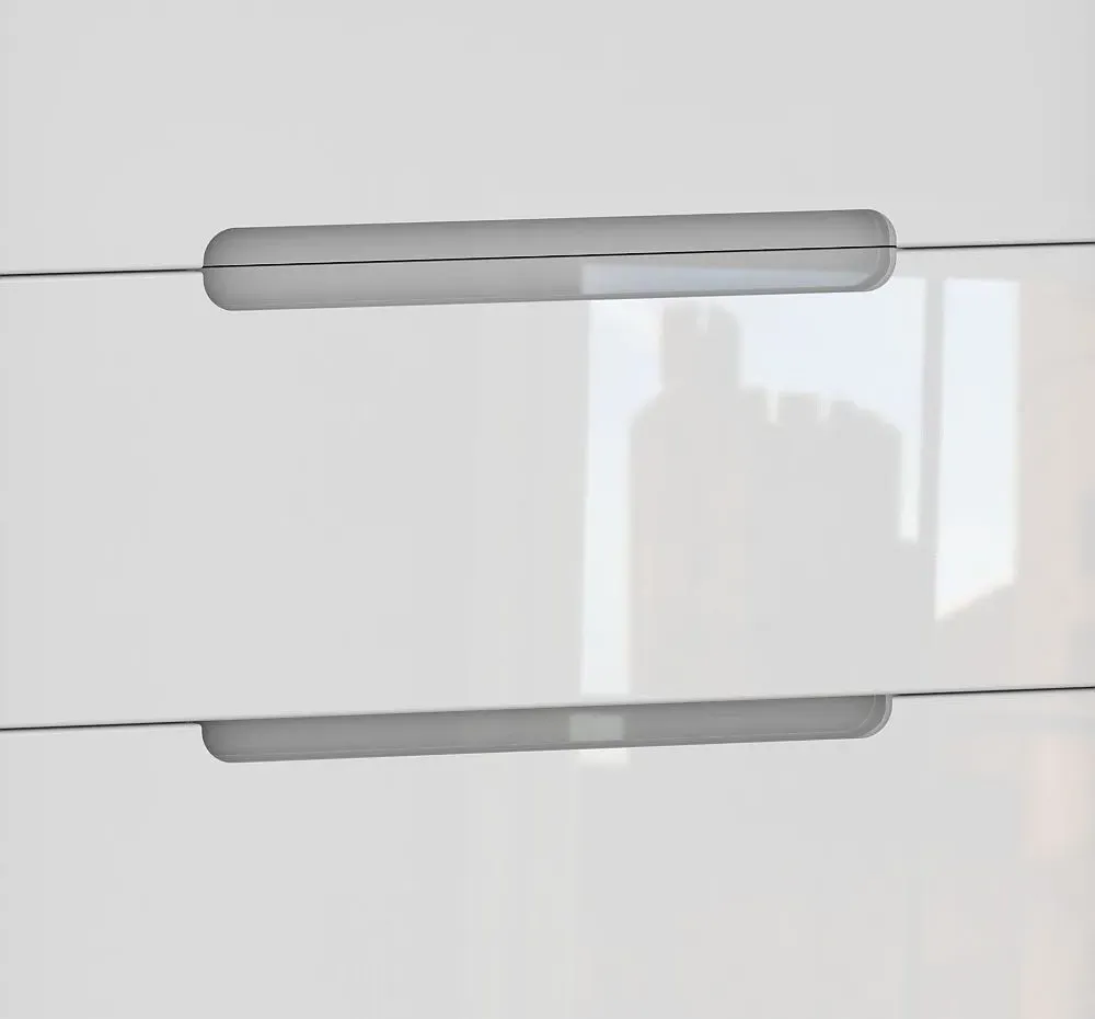 Monaco 3 Drawer Desk - White