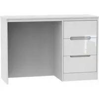 Monaco 3 Drawer Desk - White