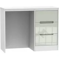 Monaco 3 Drawer Single Dressing Table - Cashmere, White