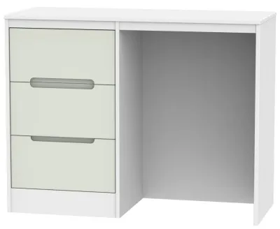 Monaco 3 Drawer Single Dressing Table - Cashmere, White