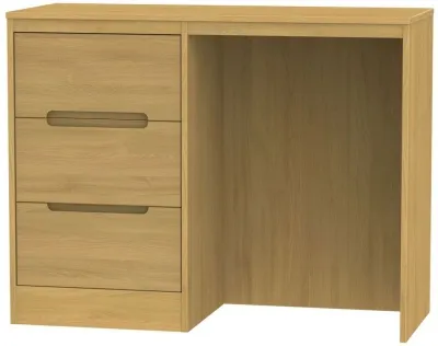 Monaco 3 Drawer Single Dressing Table - Oak