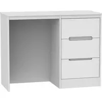 Monaco 3 Drawer Single Dressing Table - White