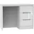 Monaco 3 Drawer Single Dressing Table - White Gloss