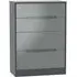 Monaco 4 Drawer Deep Chest - Grey Gloss, Graphite