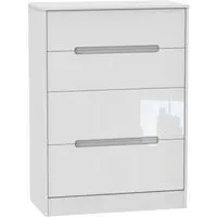 Monaco 4 Drawer Deep Chest - White