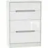 Monaco 4 Drawer Deep Chest - White, Cashmere