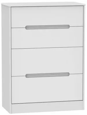 Monaco 4 Drawer Deep Chest - White image