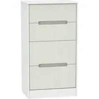 Monaco 4-Drawer Deep Midi Chest - Cashmere, White
