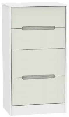 Monaco 4-Drawer Deep Midi Chest - Cashmere, White