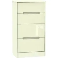 Monaco 4-Drawer Deep Midi Chest - Cream