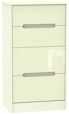 Monaco 4-Drawer Deep Midi Chest - Cream