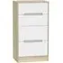 Monaco 4 Drawer Deep Midi Chest - White, Oak Effect