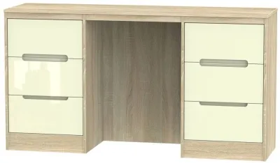 Monaco 6 Drawer Double Dressing Table - Cream, Bardolino