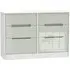 Monaco 6 Drawer Midi Chest - Cashmere, White