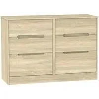 Monaco 6 Drawer Midi Chest - Oak
