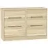 Monaco 6 Drawer Midi Chest - Oak