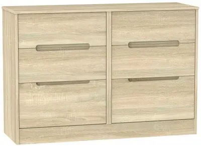 Monaco 6 Drawer Midi Chest - Oak