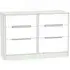 Monaco 6 Drawer Midi Chest - White, Cashmere
