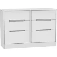 Monaco 6 Drawer Midi Chest - White