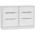 Monaco 6 Drawer Midi Chest - White