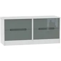 Monaco Bed Box with Storage - Grey, White