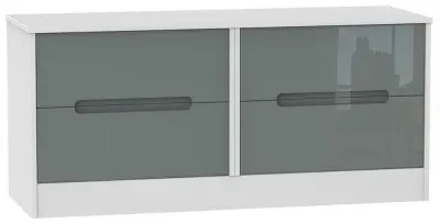 Monaco Bed Box with Storage - Grey, White