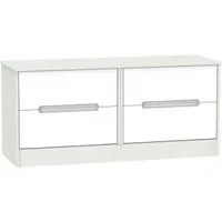 Monaco Bed Box with Storage - White, Cashmere