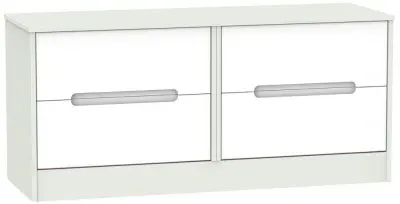 Monaco Bed Box with Storage - White, Cashmere