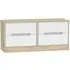 Monaco Bed Box with Storage - White, Oak Effect