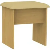 Monaco Padded Dressing Stool - Oak