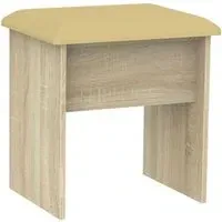 Monaco Padded Dressing Stool - Oak Effect