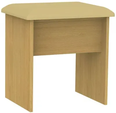 Monaco Padded Dressing Stool - Oak image