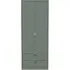 Nashville 2 Door 2 Drawer Tall Wardrobe - Reed Green
