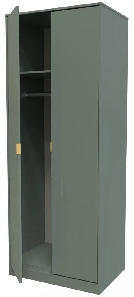Nashville 2 Door Tall Wardrobe - Reed Green