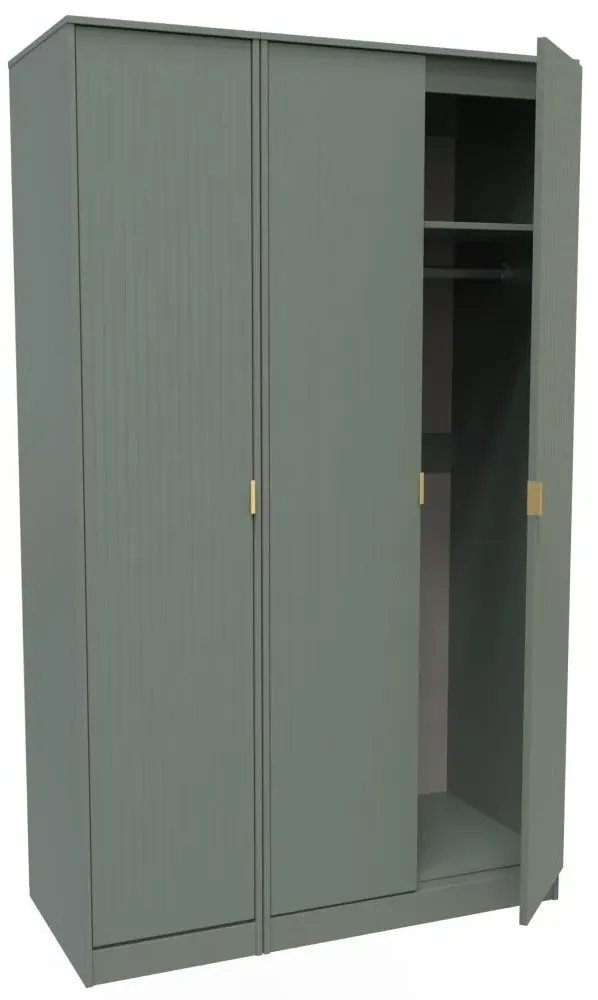 Nashville 3 Door Tall Triple Wardrobe - Reed Green