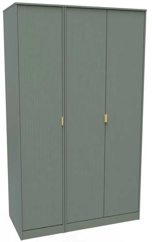 Nashville 3 Door Tall Triple Wardrobe - Reed Green