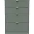Nashville 4 Drawer Deep Chest - Reed Green