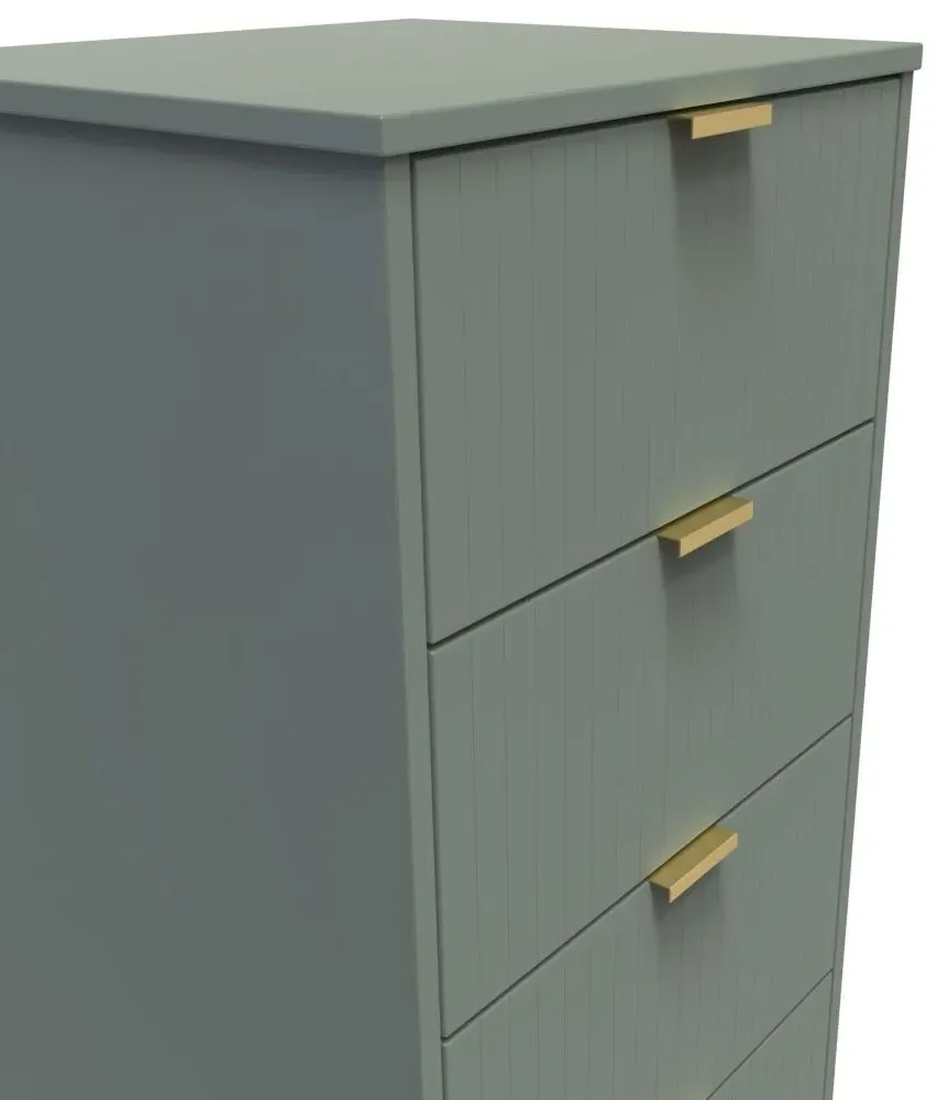 Nashville 5 Drawer Narrow Chest - Reed Green
