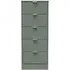 Nashville 5 Drawer Narrow Chest - Reed Green