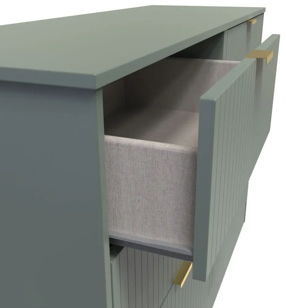 Nashville 6 Drawer Midi Chest - Reed Green