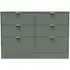 Nashville 6 Drawer Midi Chest - Reed Green