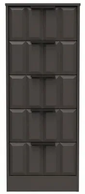 New York 5 Drawer Narrow Chest - Graphite