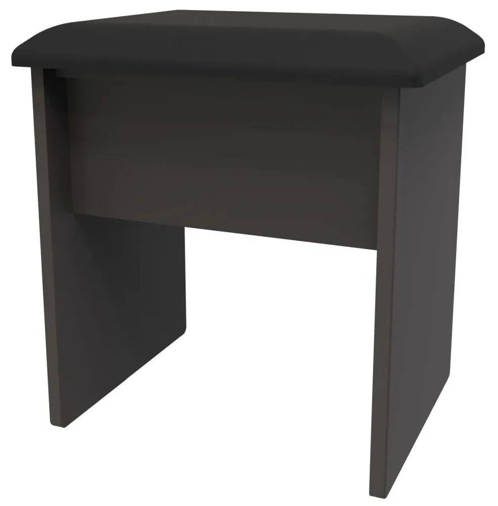 New York Padded Dressing Stool - Graphite