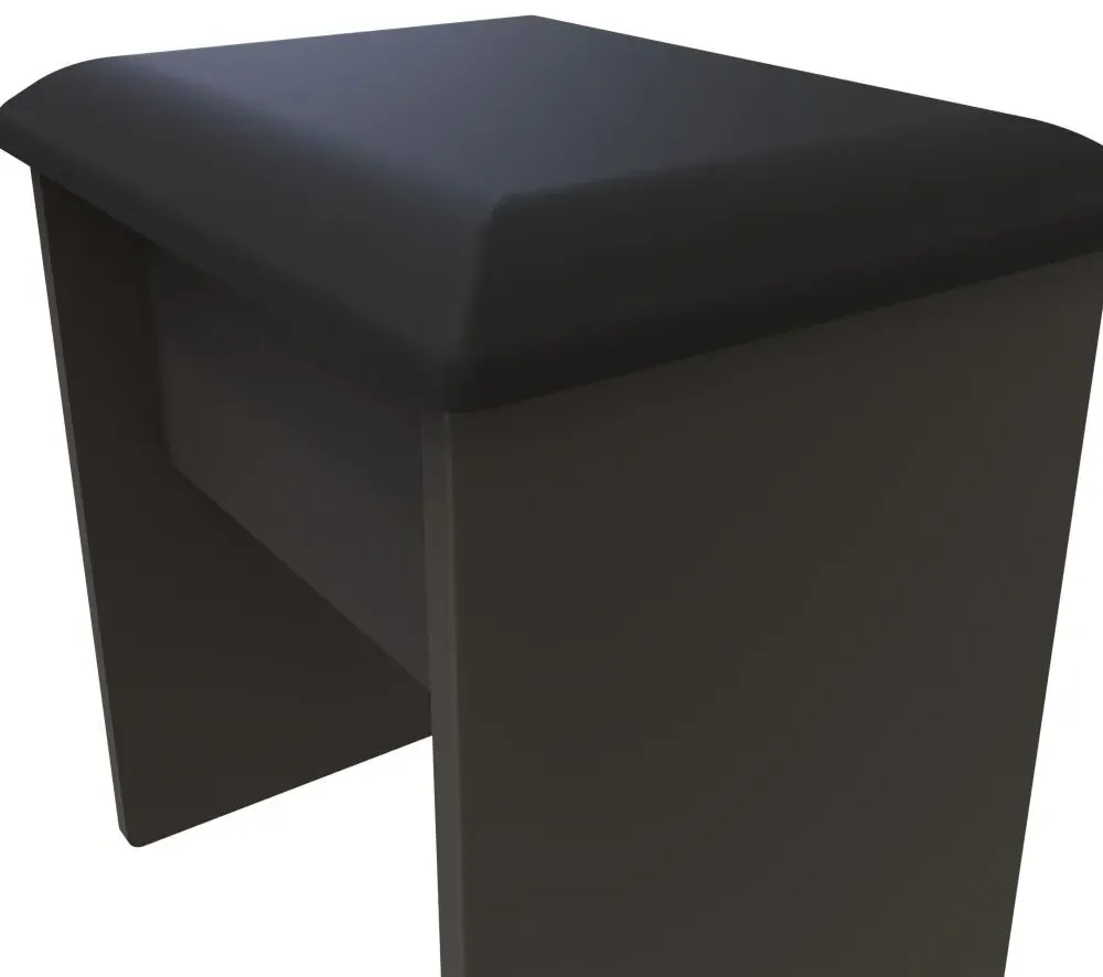 New York Padded Dressing Stool - Graphite