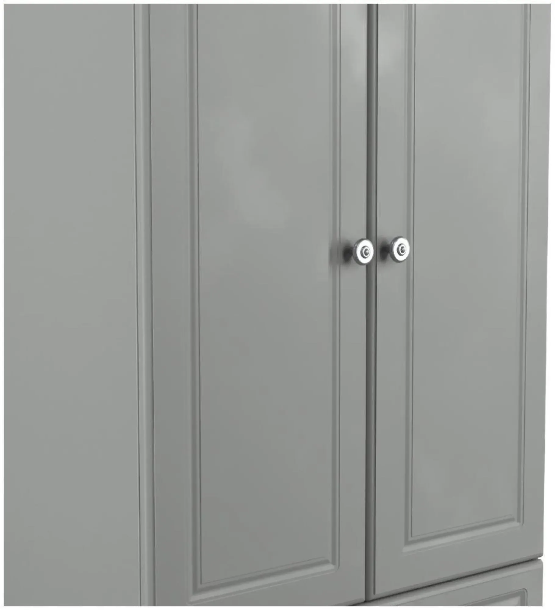 Norfolk 2 Door 2 Drawer Double Wardrobe - Grey, Oak Effect