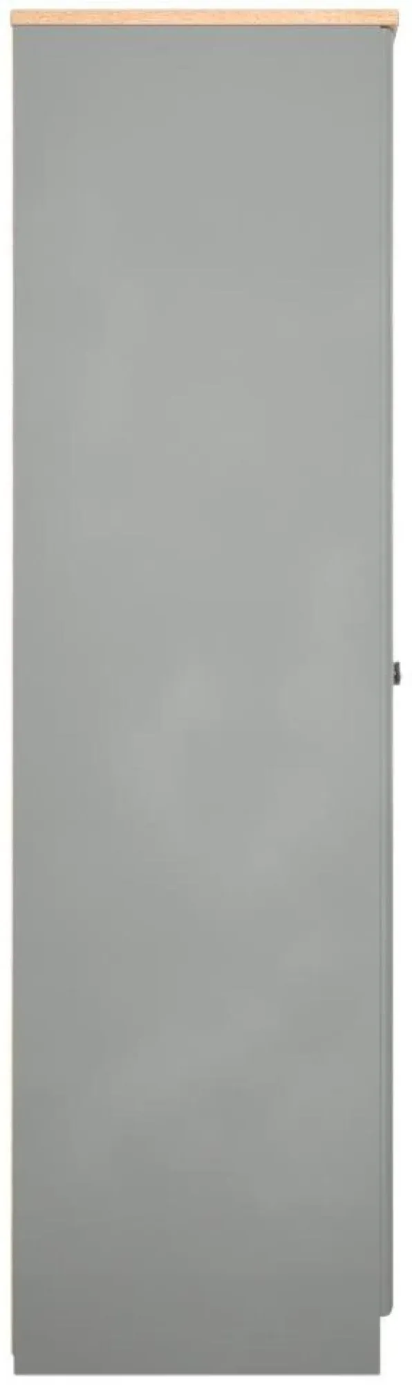 Norfolk 2 Door Wardrobe - Grey, Oak Effect