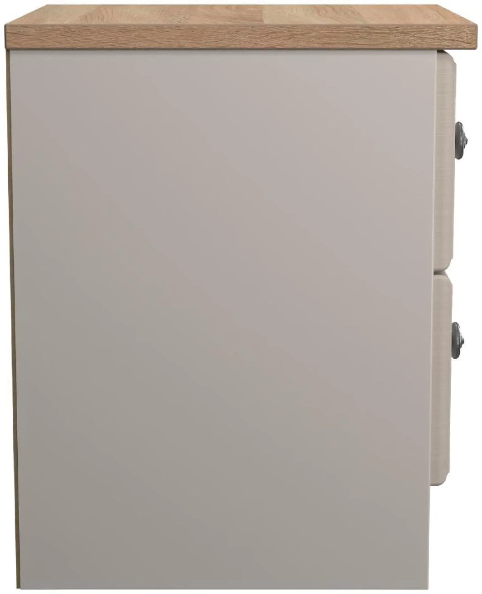 Norfolk 2 Drawer Bedside Cabinet - Cashmere, Oak Effect