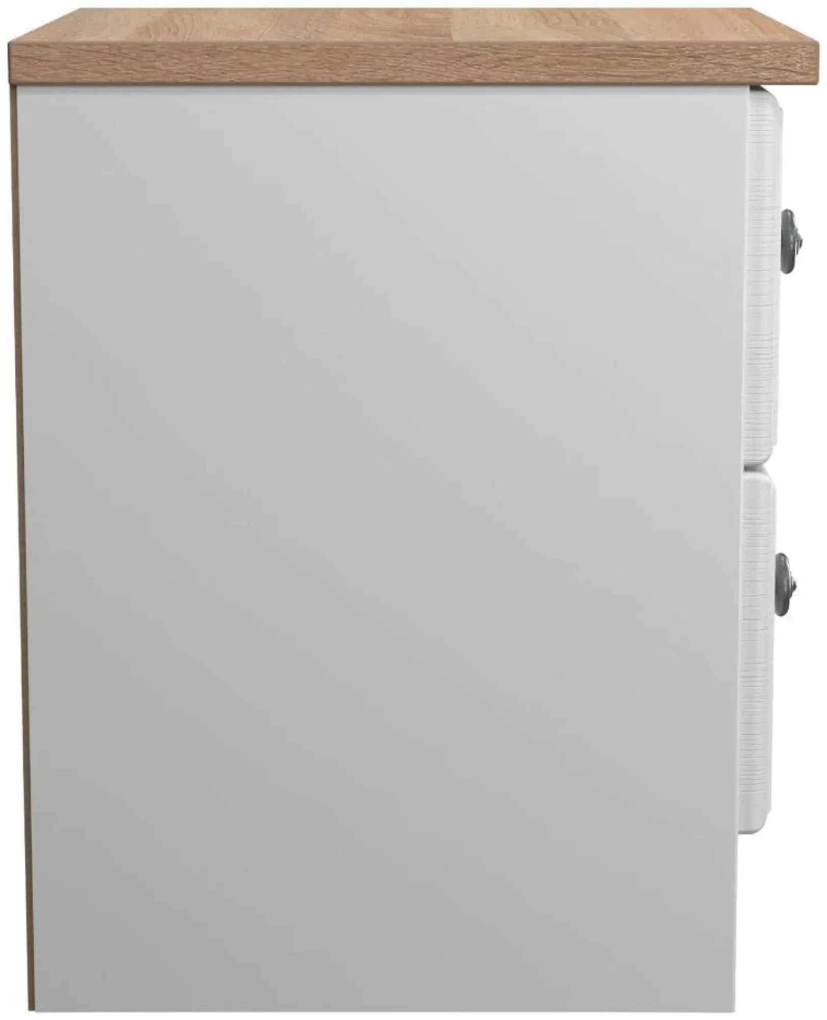 Norfolk 2 Drawer Bedside Cabinet - White, Oak