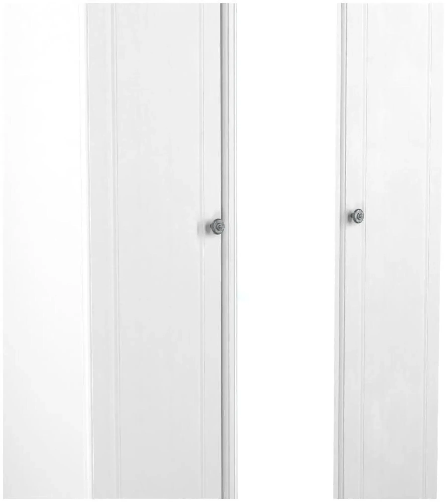 Norfolk 3-Door Wardrobe with Mirror - White